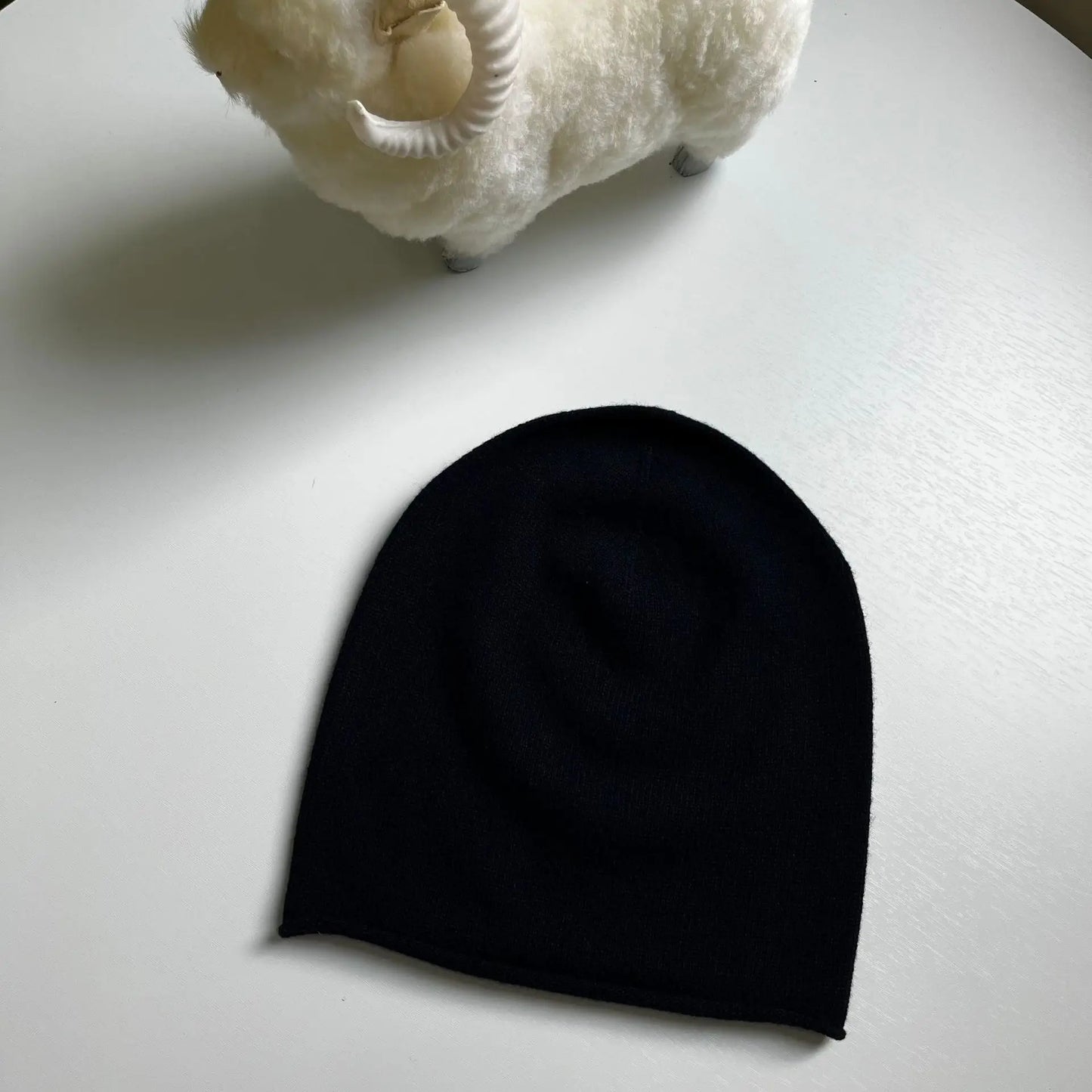 Pure Real Goat Cashmere Hat Fashiom Beanie Feamle Warm Outdoor Woolen Knit Soft Casual Cap Men  Unisex Women Winter