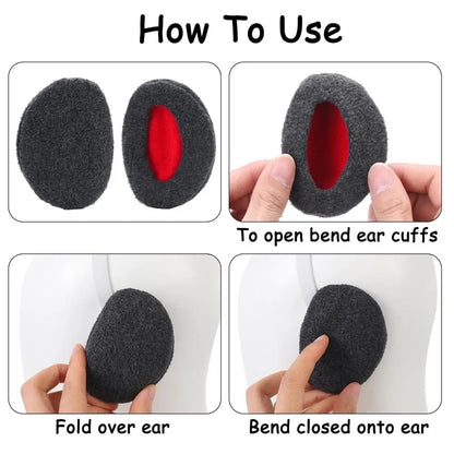 Men Women Kids Winter Fleece Ear Cover Bandless Ear Warmers Earmuffs Soft Thick Ear Warmers Windproof Ear Protection Earlaps