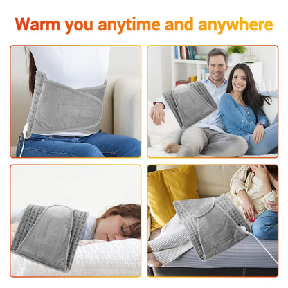 Electric Heating Pad Warm Physiotherapy Thermal Blanket Office Home Temperature Control Waist Belt Warming Back Hand Leg Abdomen