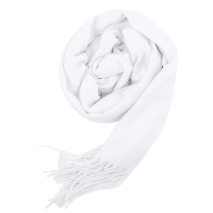 Wool Scarves Winter Soft Warm Cashmere Shawl Thickened Long Tassel Shawl Warm Scarf Fashion Solid Color Women Man Scarf