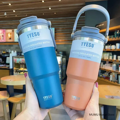 Tyeso Tumbler Coffee Cup Stainless Steel Vacuum Thermal Insulated Mug Large Capacity Double Drink Car Water Bottle Travel Mug