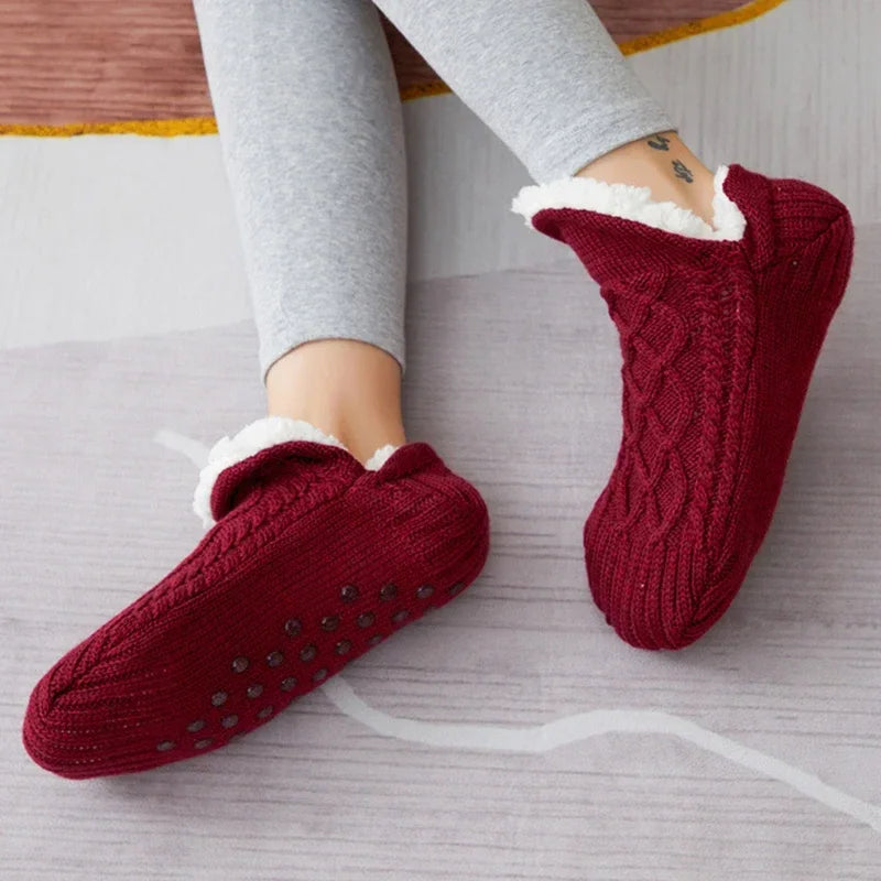 Thermal Mens Slipper Socks Winter Warm Short Cotton Thickened Home Sleeping Soft Non Slip Grip Fuzzy Floor Sock Fluffy Male