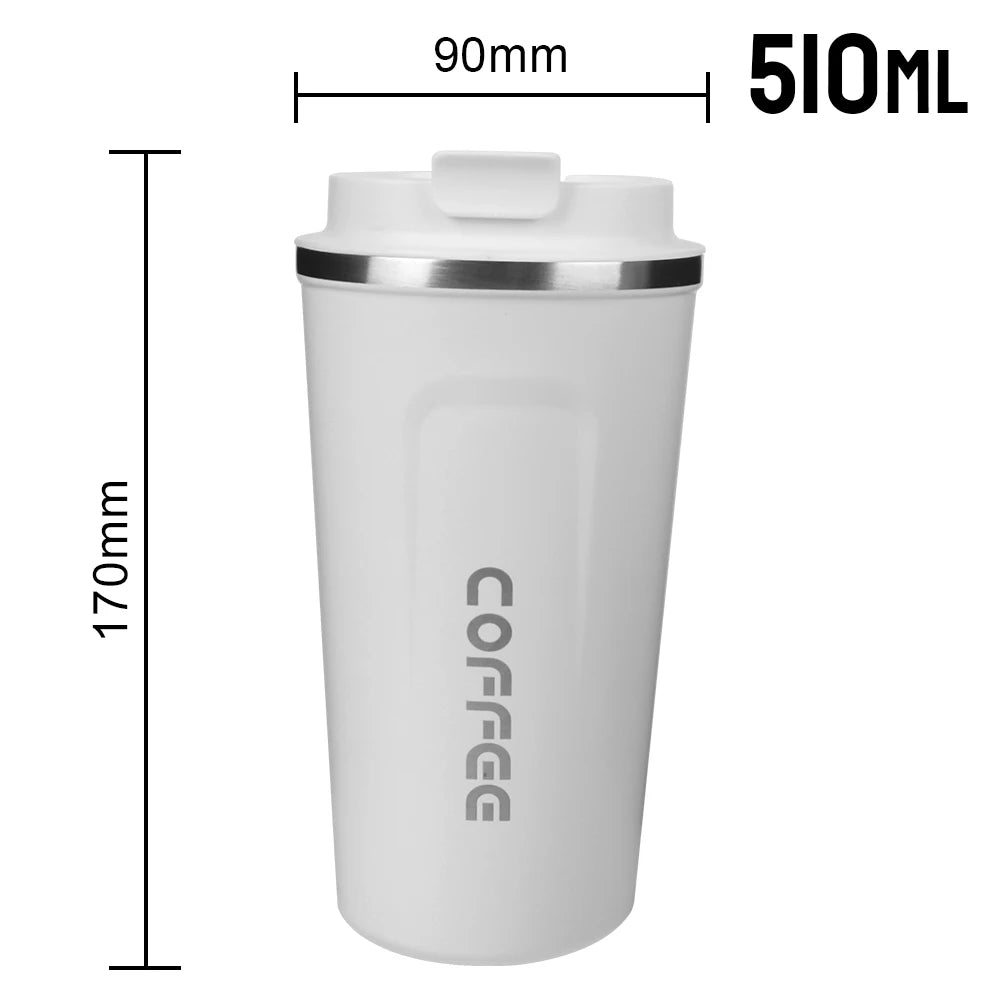 380/510ML Thermo Cafe Leak_Proof Travel Thermo Cup Double Stainless Steel for Tea Water Coffee Coffee Mug Car Thermos Mug