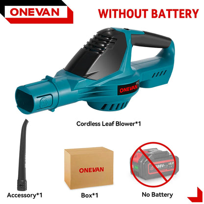 ONEVAN 5Gears 5500W Brushless Electric Air Blower 2 in 1 Cordless Snow Leaf Blower And Cleaner Power Tool For Makita 18V Battery