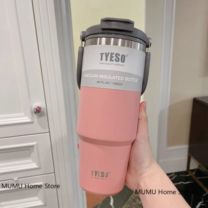 Tyeso Tumbler Coffee Cup Stainless Steel Vacuum Thermal Insulated Mug Large Capacity Double Drink Car Water Bottle Travel Mug