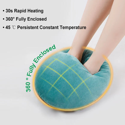 Foot Warmer Foots Heater USB Electric Foot Heating Pad Rechargeable Feet Warmer Heater Soft Plush Foot Warmer Heater for Home