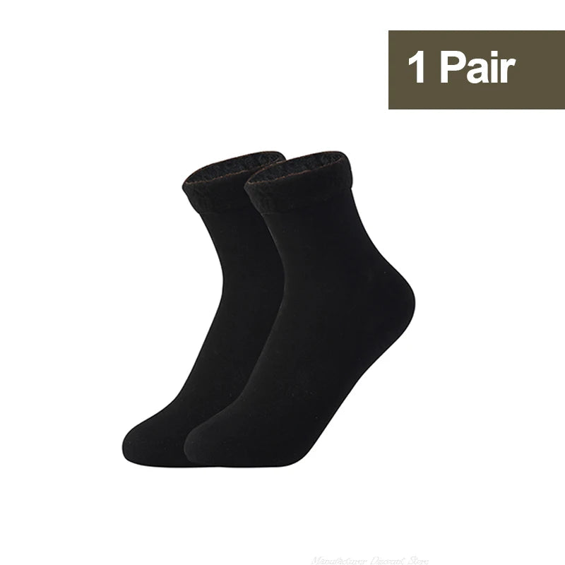 1/2/3/5/10Pairs Thermal Socks Women Winter Warm Thicken Fleece Short Socks Cashmere Wool Socks Snow Velvet Boots Home Floor Wear