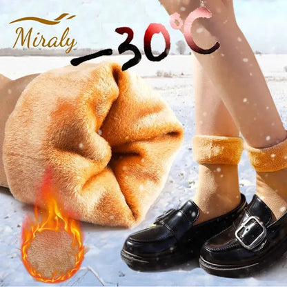 1/2/3/5/10Pairs Thermal Socks Women Winter Warm Thicken Fleece Short Socks Cashmere Wool Socks Snow Velvet Boots Home Floor Wear