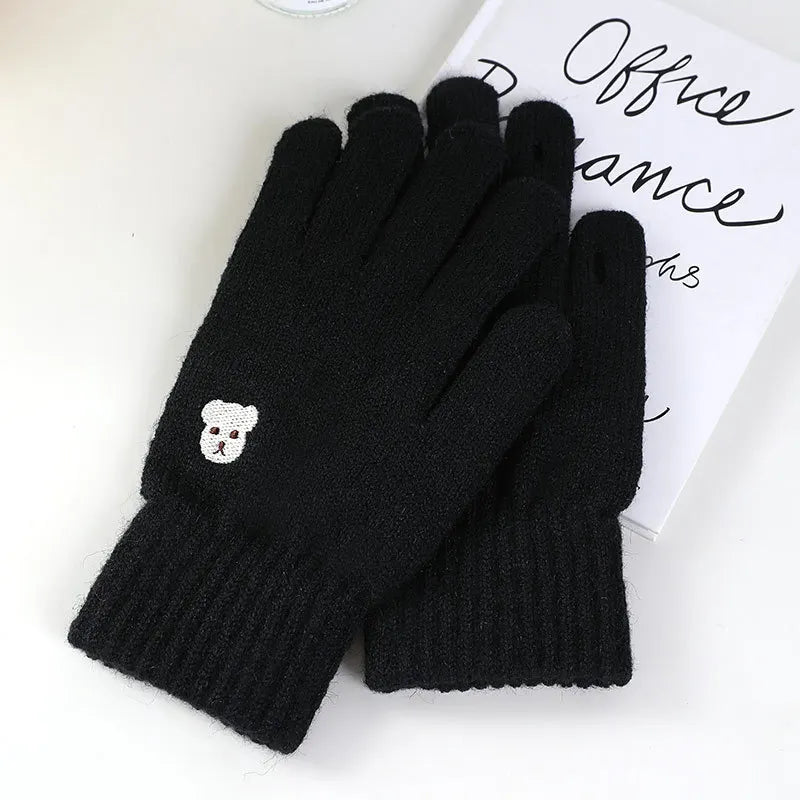 Winter Warm Knitted Gloves Full Finger Gloves Touch Phone Touch Screen Skiing Gloves Mittens Riding Work Gloves New