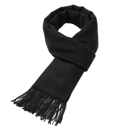 Wool Scarves Winter Soft Warm Cashmere Shawl Thickened Long Tassel Shawl Warm Scarf Fashion Solid Color Women Man Scarf