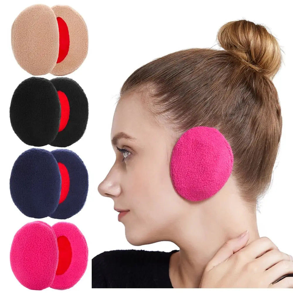 Men Women Kids Winter Fleece Ear Cover Bandless Ear Warmers Earmuffs Soft Thick Ear Warmers Windproof Ear Protection Earlaps