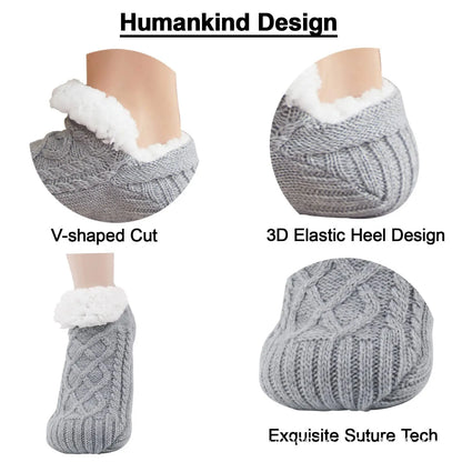 Thermal Mens Slipper Socks Winter Warm Short Cotton Thickened Home Sleeping Soft Non Slip Grip Fuzzy Floor Sock Fluffy Male