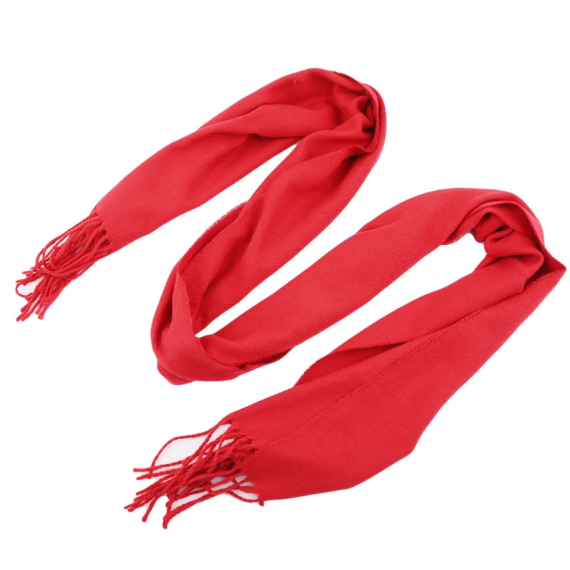 Wool Scarves Winter Soft Warm Cashmere Shawl Thickened Long Tassel Shawl Warm Scarf Fashion Solid Color Women Man Scarf