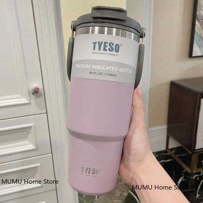 Tyeso Tumbler Coffee Cup Stainless Steel Vacuum Thermal Insulated Mug Large Capacity Double Drink Car Water Bottle Travel Mug