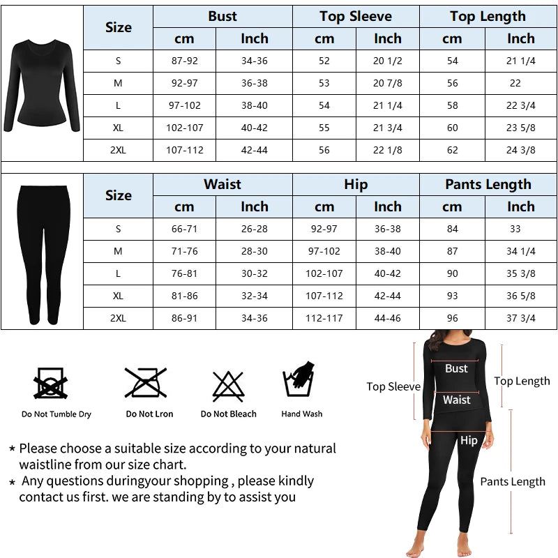 Thermal Underwear Women Autumn Winter Under Layer Clothes Seamless Warm Pajamas Sets for Female 2 Pieces Long John Top Legging