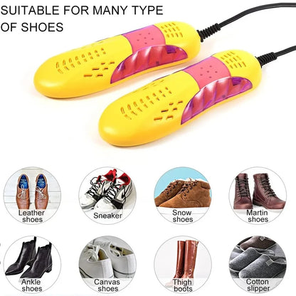 Electric Shoes Dryer Deodorizer with Heat Dehumidifier Device Foot Warmer Heater Eliminate Odor UV Shoe Drying Household