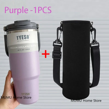 Tyeso Tumbler Coffee Cup Stainless Steel Vacuum Thermal Insulated Mug Large Capacity Double Drink Car Water Bottle Travel Mug