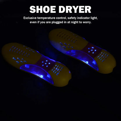 Electric Shoes Dryer Deodorizer with Heat Dehumidifier Device Foot Warmer Heater Eliminate Odor UV Shoe Drying Household