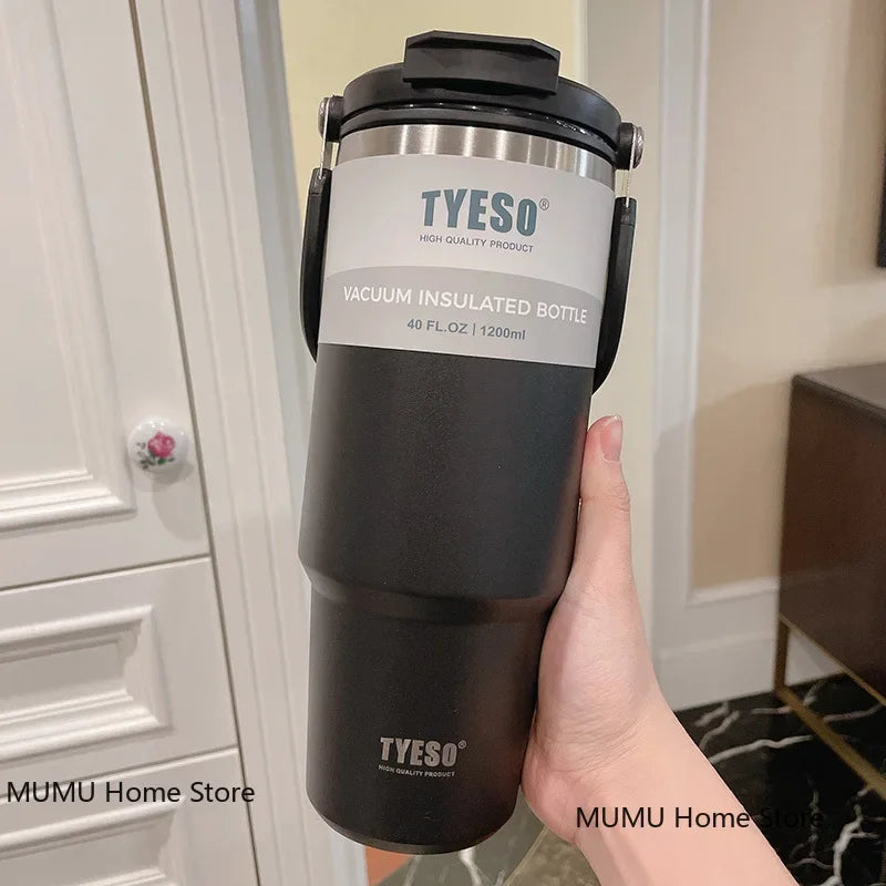 Tyeso Tumbler Coffee Cup Stainless Steel Vacuum Thermal Insulated Mug Large Capacity Double Drink Car Water Bottle Travel Mug